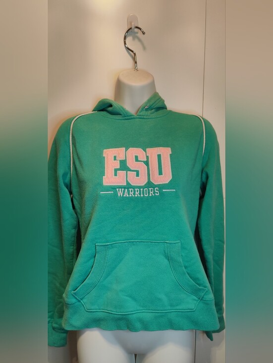 gfs coed Tops - Vintage Y2K GFS Coed ESU Warriors Hoodie Green Pink Sz M